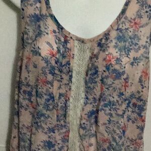 Floral Sleeveless Top - Pink and Blue Maurice’s Size 1X